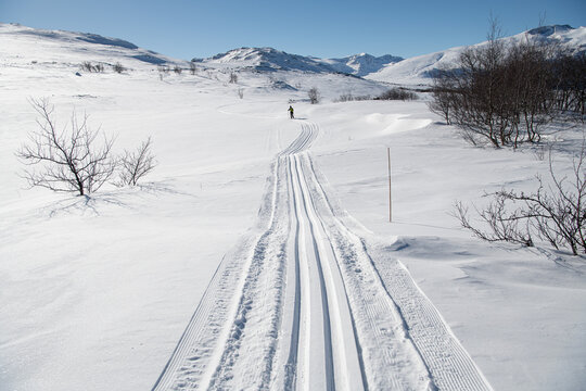  Skileupe in den Bergen von Jotunheimen , Norwegen