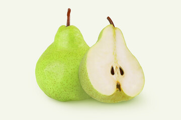 Fototapeta na wymiar Pears on an isolated white background.