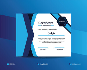 Certificate Creative Design Template Vector