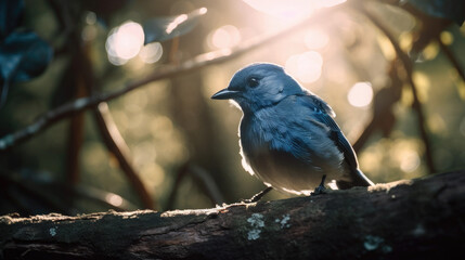 A blue gray tanager bird
