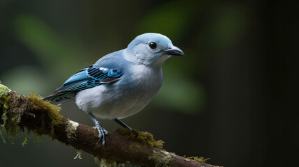Obraz premium A blue gray tanager bird