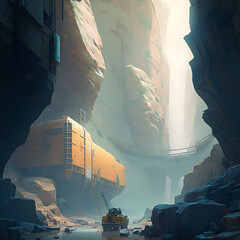 The Industry in between of mountains