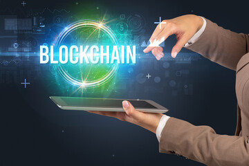 Close-up of a touchscreen, new tech concept