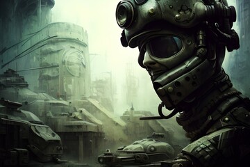 Apocalyptic War Soldier Illustration
