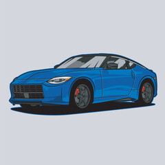 Fototapeta premium Perspective view car vector illustration for conceptual design