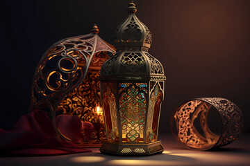Fototapeta na wymiar Beautiful Shapes of Ramadan | AI Generative
