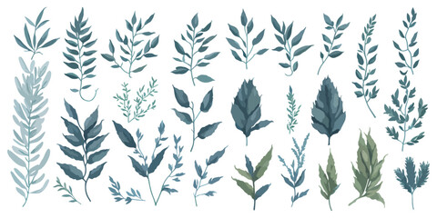 Simply Beautiful. A Vector Set of Flat Herbs for a Clean and Elegant Look