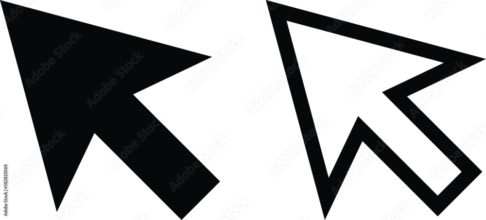 Poster click icon set vector . pointer arrow icon. cursor icon set