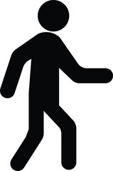 Person walking icon . Walking man. People symbol. Vector illustration