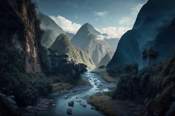 Rivers and Valleys Reawakened by Forgotten Incans Generative AI