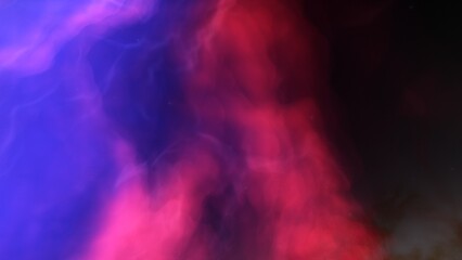 Cosmic background with a blue purple nebula and stars
