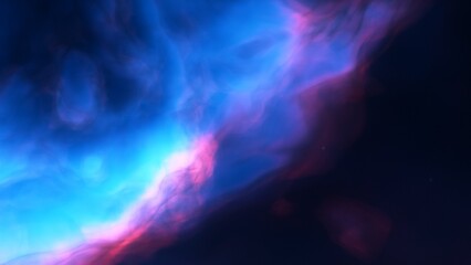 Cosmic background with a blue purple nebula and stars
