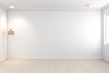 Empty Wall in Blank Interior Room Background. Generative AI