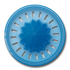 round blue upper part of a lemon squeezer  as transparent png cut out