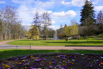 Blick in den Kurpark im Heilbad Heiligenstadt in Thüringen