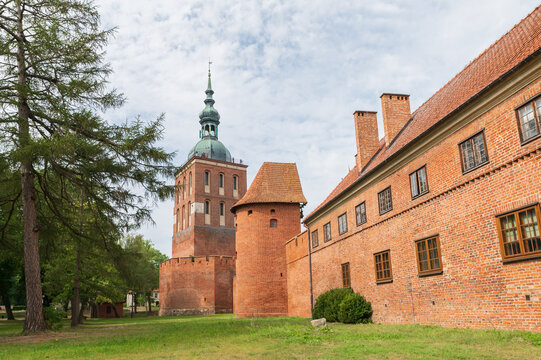 Radziejowski tower formely belfry in Castle and Cathedral in Frombork, Poland. Nicolaus Copernicus Museum.