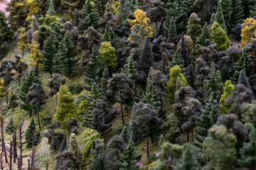 green summer forest in miniature