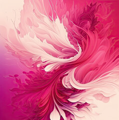 Fototapeta na wymiar Abstract pink watercolor background, Generative AI