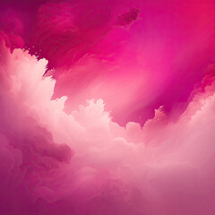 Abstract pink watercolor background with clouds, Generative AI
