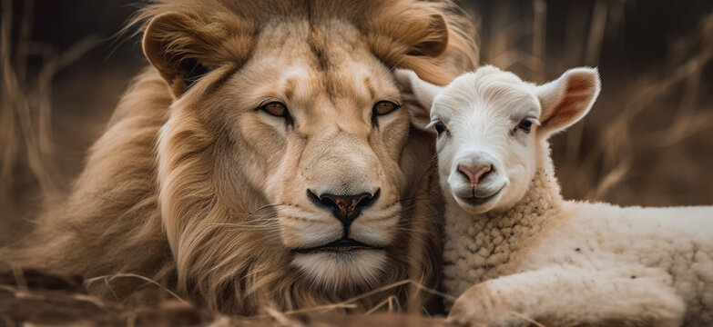Leo And Lamb For Wallpaper Free Image Background Lion And Lamb Picture  Background Image And Wallpaper for Free Download