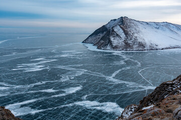 Ice on Baikal lake