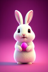 Obraz premium bunny with pink easter egg