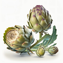 Obraz premium Artischocke. Vegetarische Mahlzeit. Diät, gesundes Essen.