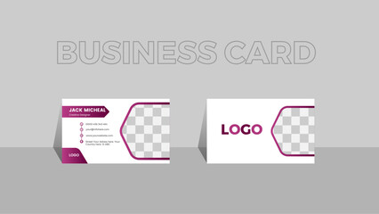 Modern Double Sided corporate minimal Gradient Color Business Card Design Template for Print.