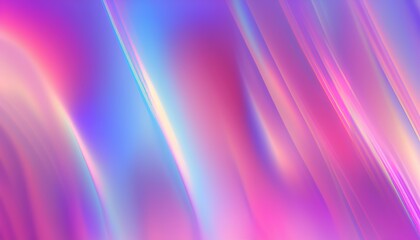 Fototapeta premium Abstract fluid iridescent holographic neon curved motion. Colorful purple, blue and yellow background 3d render. Gradient design element for backgrounds, banners, wallpapers, posters - Generative AI
