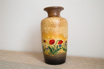 Vintage Fat Lava Vase Wildblumen 70er Jahre Keramik