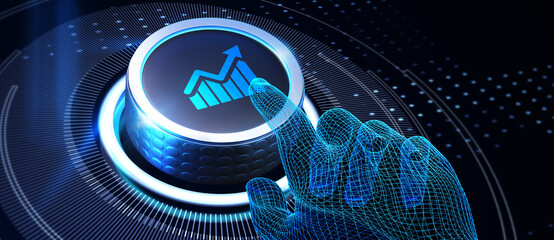 Business, Technology, Internet and network concept. Financial Graph. Stock Market chart. Forex Investment. 3d illustration