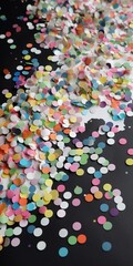 Colorful paper confetti. Generative AI.