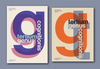 Bold Typography Poster Layout in Swiss Modernist Style