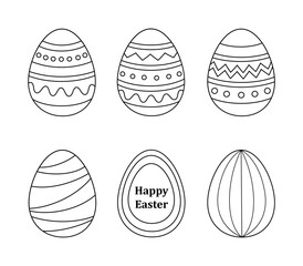 Black and White Easter Egg Collection Set.