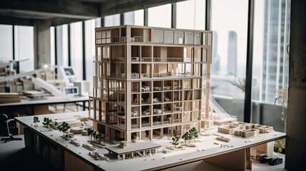 Modern architectural bureau. generative AI