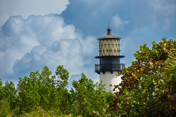 Key Biscane Point Lighthouse near Miami, Florida in the United States