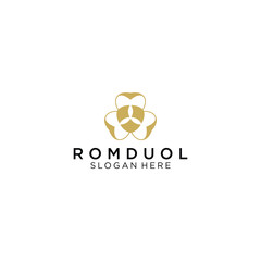Romduol logo design vector