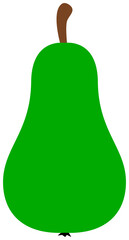 Green pear icon fruit clipart.