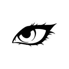 vector illustration of enchanting woman's eyes