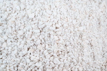 Perlite for plants. neutral material of volcanic origin