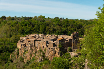 Fototapeta premium Panorama Calcata vecchia village Italy