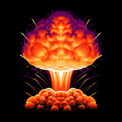 the cartoon explosion bomb illustration