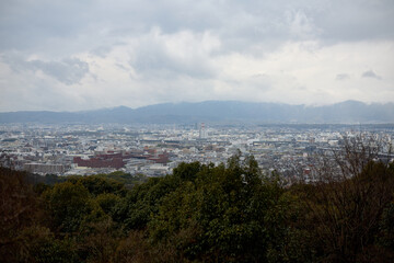 稲荷山から見た京都市