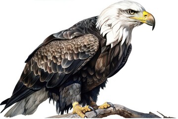 Obraz premium bald eagle isolated on white