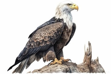 Obraz premium golden eagle isolated on white