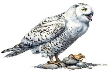 eagle owl on a branch