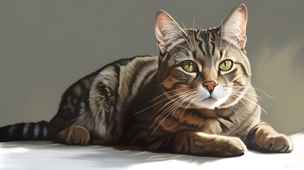 Cat illustration relaxed 