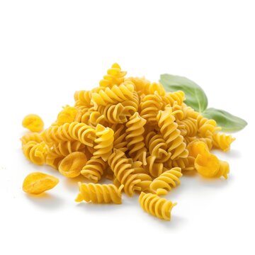 Traditional Italian pasta isolated white background, generative ai