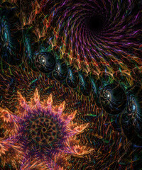 fractal sunflower burst background