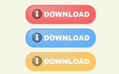 Fototapeta premium download button set vector